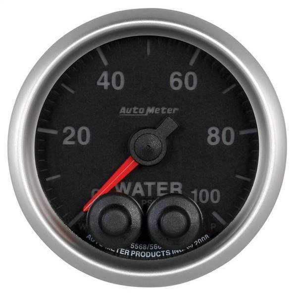 Autometer - AutoMeter GAUGE WATERP 2 1/16in. 100PSI STEPPER MOTOR W/PK/WRN ELITE W/O PRO-CONTROL - 5668-05702