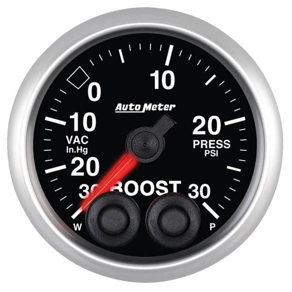 Autometer - AutoMeter GAUGE VAC/BOOST 2 1/16in. 30INHG-30PSI STEPPER MOTOR W/PEAK/WARN ELITE - 5677