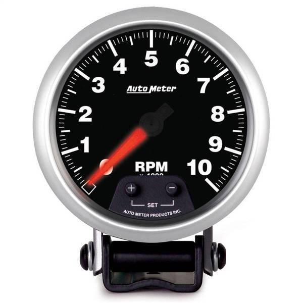 Autometer - AutoMeter GAUGE TACH 3 3/4in. 10K RPM PEDESTAL W/SHIFT LIGHT/PEAK MEM ELITE - 5690