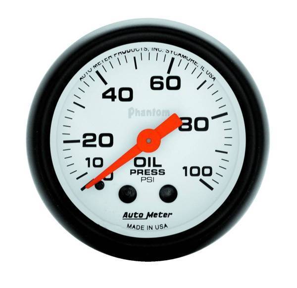 Autometer - AutoMeter GAUGE OIL PRESSURE 2 1/16in. 100PSI MECHANICAL PHANTOM - 5721
