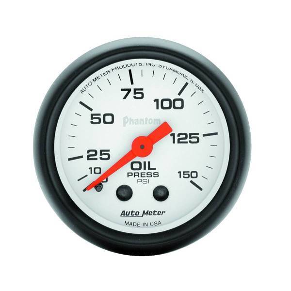 Autometer - AutoMeter GAUGE OIL PRESSURE 2 1/16in. 150PSI MECHANICAL PHANTOM - 5723