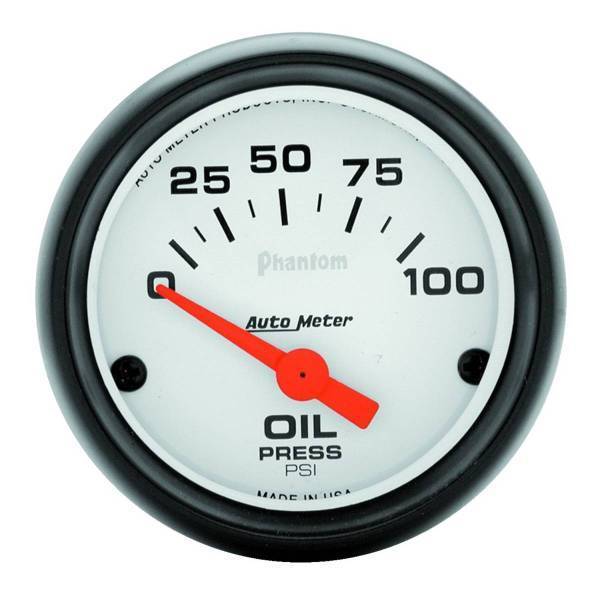 Autometer - AutoMeter GAUGE OIL PRESSURE 2 1/16in. 100PSI ELECTRIC PHANTOM - 5727