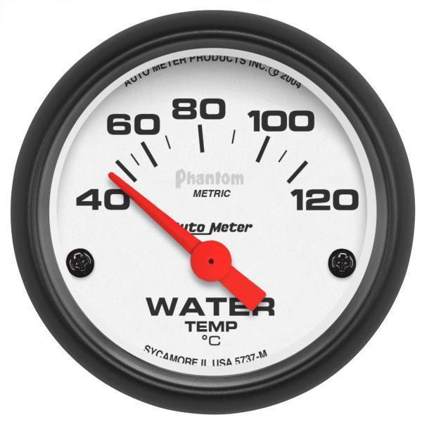 Autometer - AutoMeter GAUGE WATER TEMP 2 1/16in. 40-120deg.C ELECTRIC PHANTOM - 5737-M