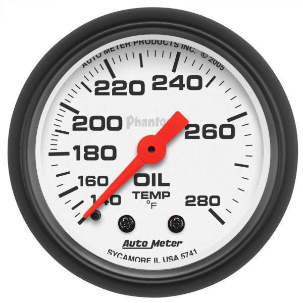 Autometer - AutoMeter GAUGE OIL TEMP 2 1/16in. 140-280deg.F MECHANICAL PHANTOM - 5741