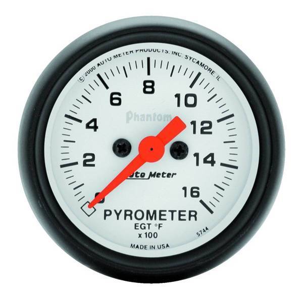 Autometer - AutoMeter GAUGE PYROMETER (EGT) 2 1/16in. 1600deg.F DIGITAL STEPPER MOTOR PHANTOM - 5744
