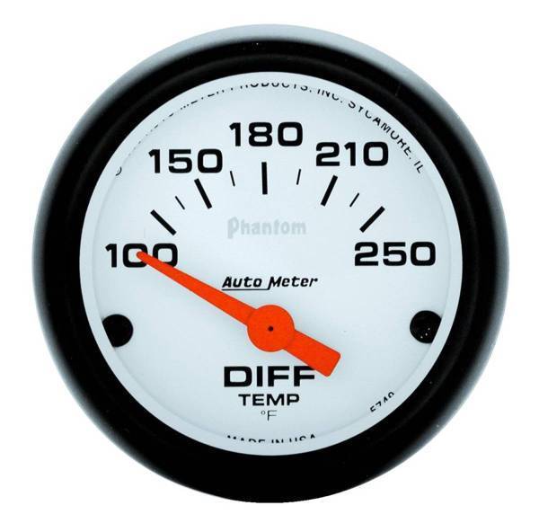 Autometer - AutoMeter GAUGE DIFFERENTIAL TEMP 2 1/16in. 100-250deg.F ELECTRIC PHANTOM - 5749