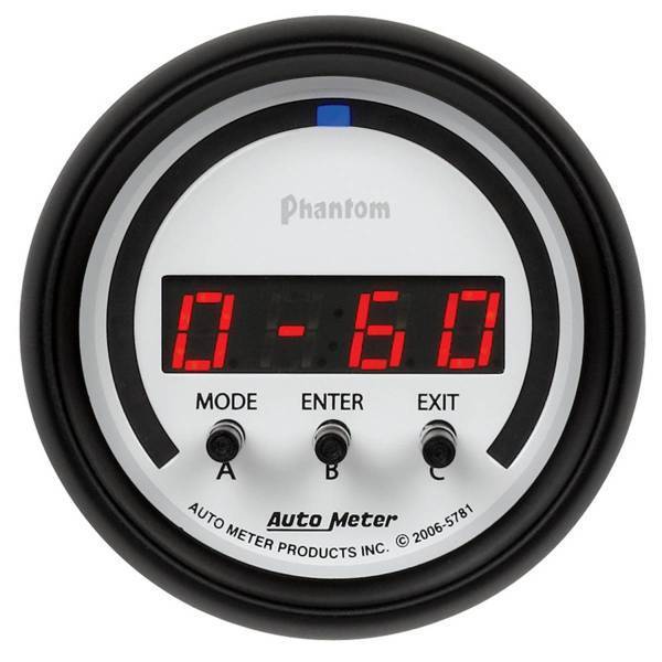 Autometer - AutoMeter GAUGE PERFORM METER 2 1/16in. 1/4 MILE/HP/0-60/60-0/G FORCES DIGITAL PHANTO - 5781