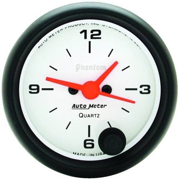 Autometer - AutoMeter GAUGE CLOCK 2 1/16in. 12HR ANALOG PHANTOM - 5785