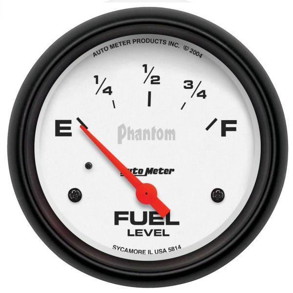 Autometer - AutoMeter GAUGE FUEL LEVEL 2 5/8in. 0OE TO 90OF ELEC PHANTOM - 5814