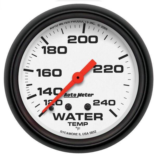 Autometer - AutoMeter GAUGE WATER TEMP 2 5/8in. 120-240deg.F MECHANICAL PHANTOM - 5832