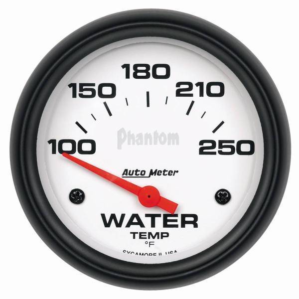Autometer - AutoMeter GAUGE WATER TEMP 2 5/8in. 100-250deg.F ELECTRIC PHANTOM - 5837