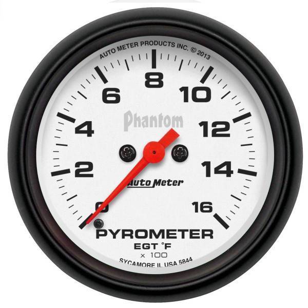Autometer - AutoMeter GAUGE PYROMETER (EGT) 2 5/8in. 1600deg.F DIGITAL STEPPER MOTOR PHANTOM - 5844