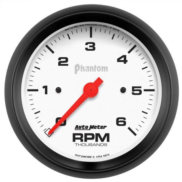 Autometer - AutoMeter GAUGE TACHOMETER 3 3/8in. 6K RPM IN-DASH PHANTOM - 5875