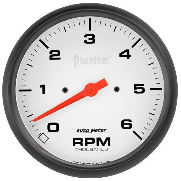 Autometer - AutoMeter GAUGE TACHOMETER 5in. 6K RPM IN-DASH PHANTOM - 5876