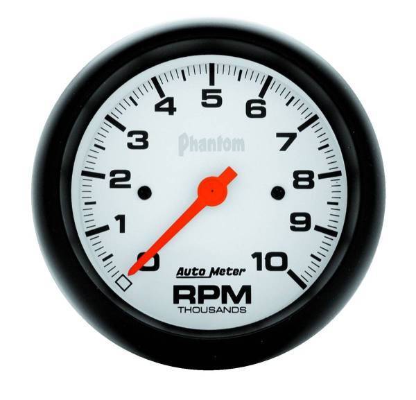 Autometer - AutoMeter GAUGE TACHOMETER 3 3/8in. 10K RPM IN-DASH PHANTOM - 5897