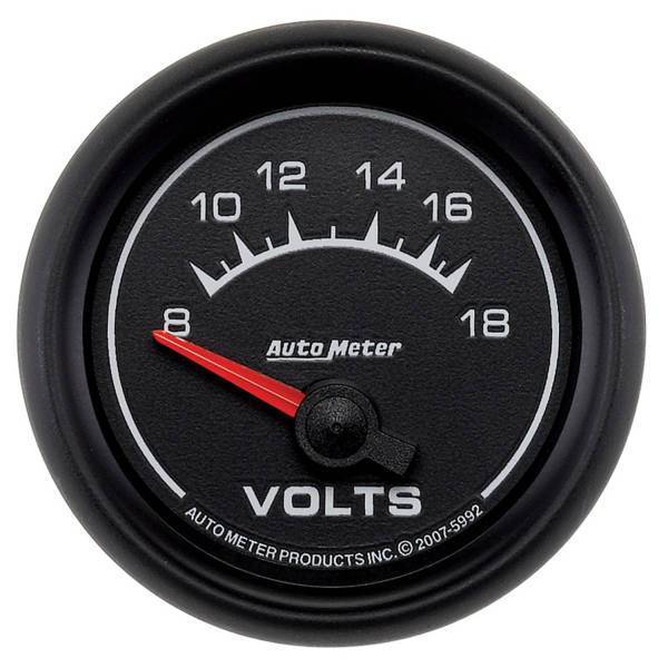 Autometer - AutoMeter GAUGE VOLTMETER 2 1/16in. 18V ELECTRIC ES - 5992