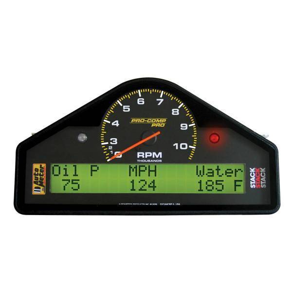 Autometer - AutoMeter STREET DASH DISPLAY 10.5K RPM/MPH/OILP/OILT/WTMP/VOLT PRO-COMP - 6003