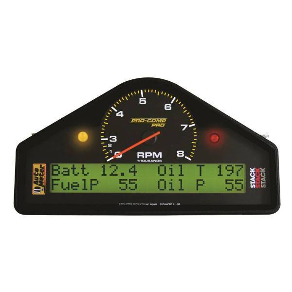 Autometer - AutoMeter RACE DASH DISPLAY 8K RPM/MPH/FUELP/OILP/OILT/WTMP/VOLT PRO-COMP - 6011
