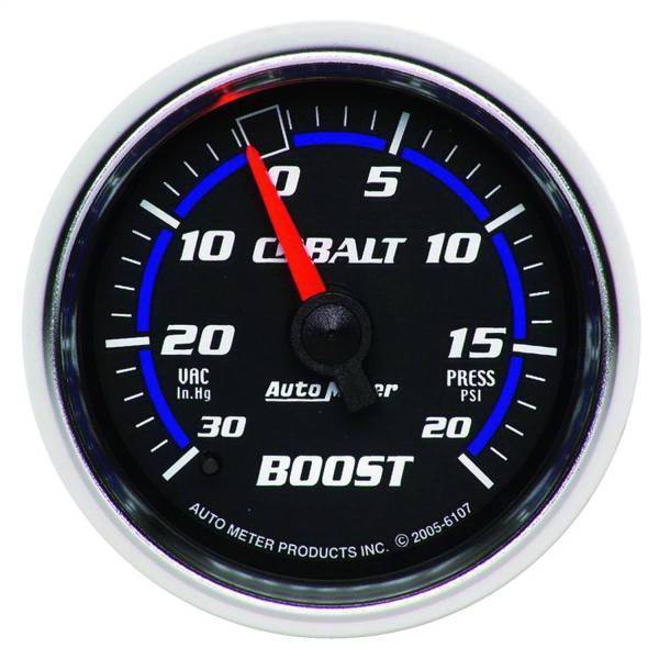 Autometer - AutoMeter GAUGE VAC/BOOST 2 1/16in. 30INHG-20PSI MECHANICAL COBALT - 6107