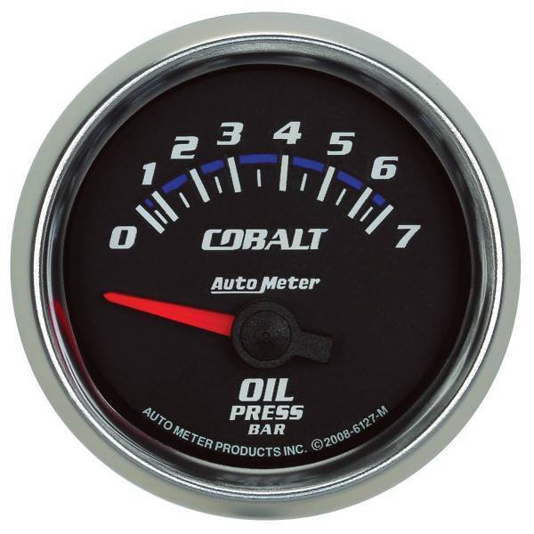 Autometer - AutoMeter GAUGE OIL PRESSURE 2 1/16in. 7BAR ELECTRIC COBALT - 6127-M