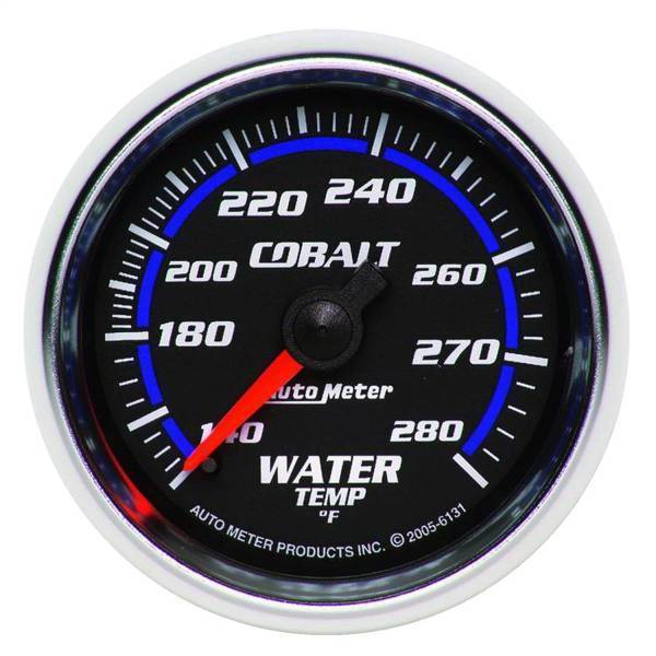Autometer - AutoMeter GAUGE WATER TEMP 2 1/16in. 140-280deg.F MECHANICAL COBALT - 6131