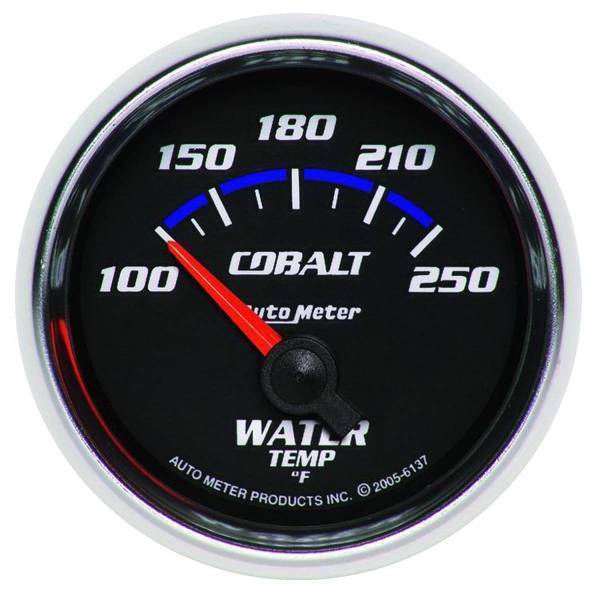 Autometer - AutoMeter GAUGE WATER TEMP 2 1/16in. 100-250deg.F ELECTRIC COBALT - 6137