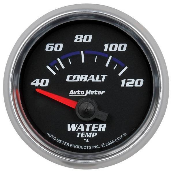 Autometer - AutoMeter GAUGE WATER TEMP 2 1/16in. 40-120deg.C ELECTRIC COBALT - 6137-M