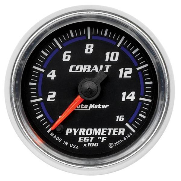 Autometer - AutoMeter GAUGE PYROMETER (EGT) 2 1/16in. 1600deg.F DIGITAL STEPPER MOTOR COBALT - 6144