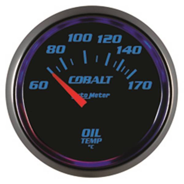 Autometer - AutoMeter GAUGE OIL TEMP 2 1/16in. 60-170deg.C ELECTRIC COBALT - 6148-M