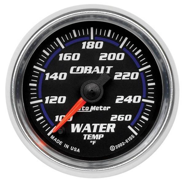 Autometer - AutoMeter GAUGE WATER TEMP 2 1/16in. 100-260deg.F DIGITAL STEPPER MOTOR COBALT - 6155