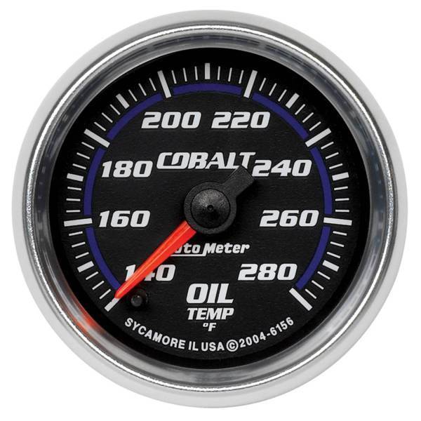 Autometer - AutoMeter GAUGE OIL TEMP 2 1/16in. 140-280deg.F DIGITAL STEPPER MOTOR COBALT - 6156
