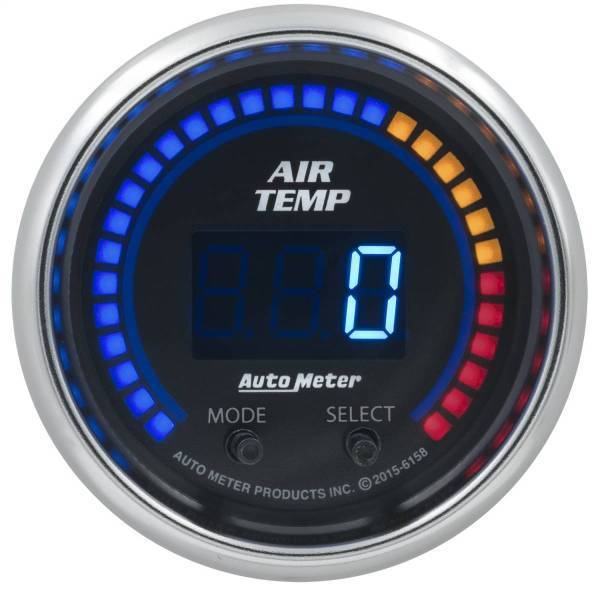 Autometer - AutoMeter GAUGE AIR TEMP DUAL 2 1/16in. 0-300deg.F DIGITAL COBALT - 6158
