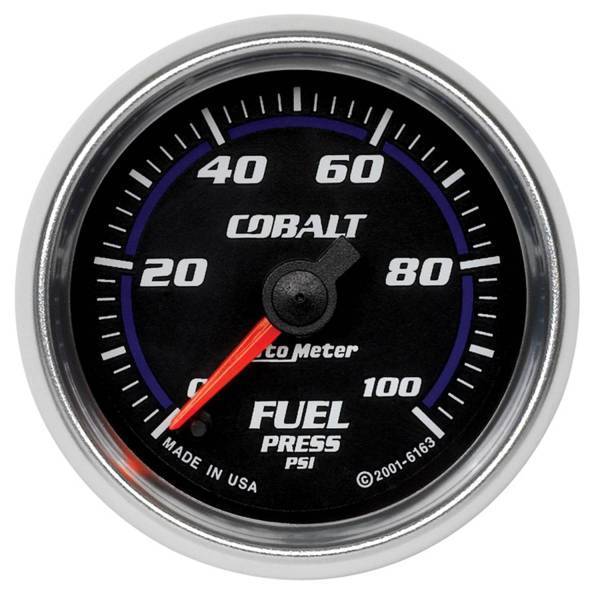 Autometer - AutoMeter GAUGE FUEL PRESSURE 2 1/16in. 100PSI DIGITAL STEPPER MOTOR COBALT - 6163