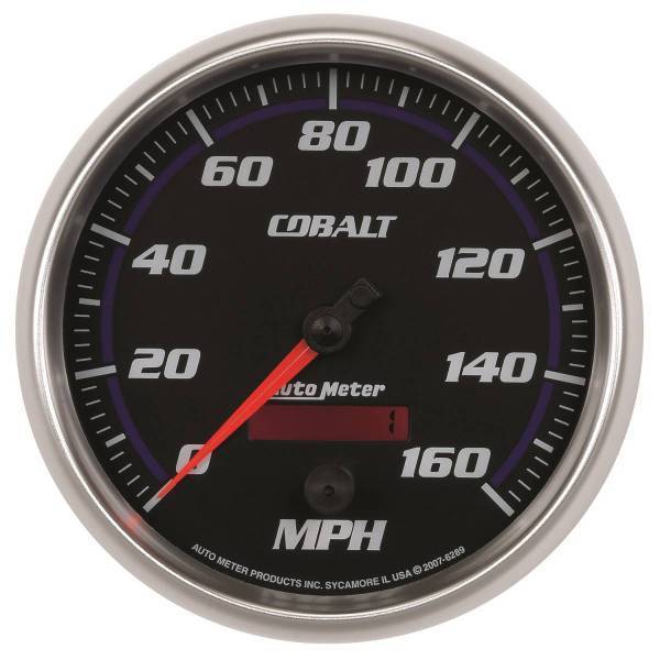 Autometer - AutoMeter GAUGE SPEEDOMETER 5in. 160MPH ELEC. PROGRAMMABLE COBALT - 6289