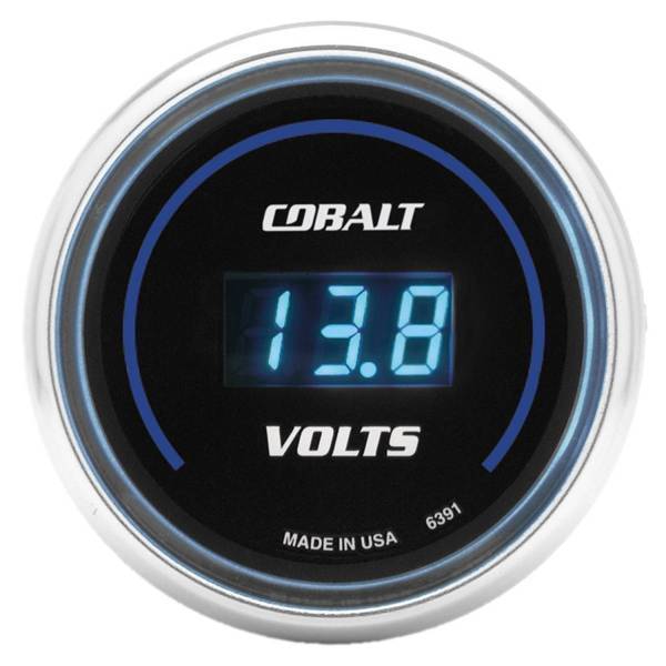 Autometer - AutoMeter GAUGE STEREO VOLTAGE 2 1/16in. 19V DIGITAL COBALT - 6391