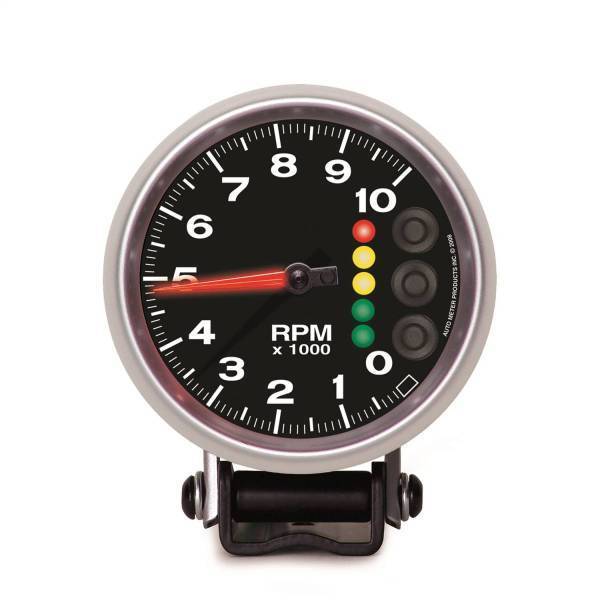 Autometer - AutoMeter GAUGE TACH 3 3/4in. 10K RPM W/PIT ROAD SPEED LIGHTS/PEAK MEM ELITE - 6606-05705