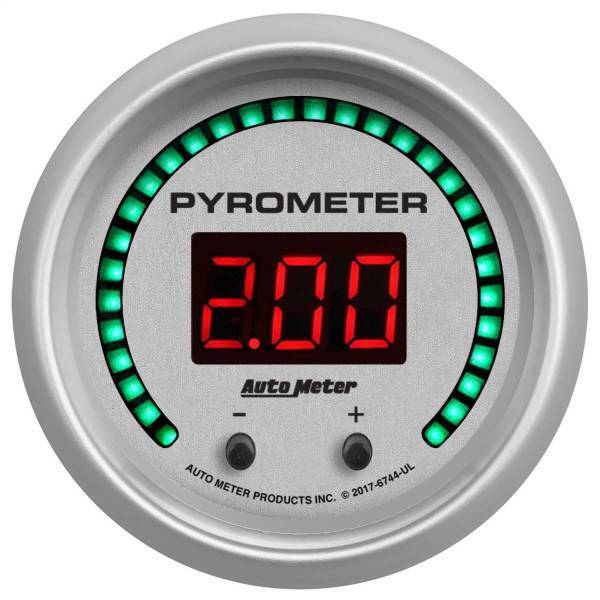 Autometer - AutoMeter GAUGE PYROMETER 2 1/16in. TWO CHANNEL SELECTABLE ULTRA-LITE ELITE DIGITAL - 6744-UL