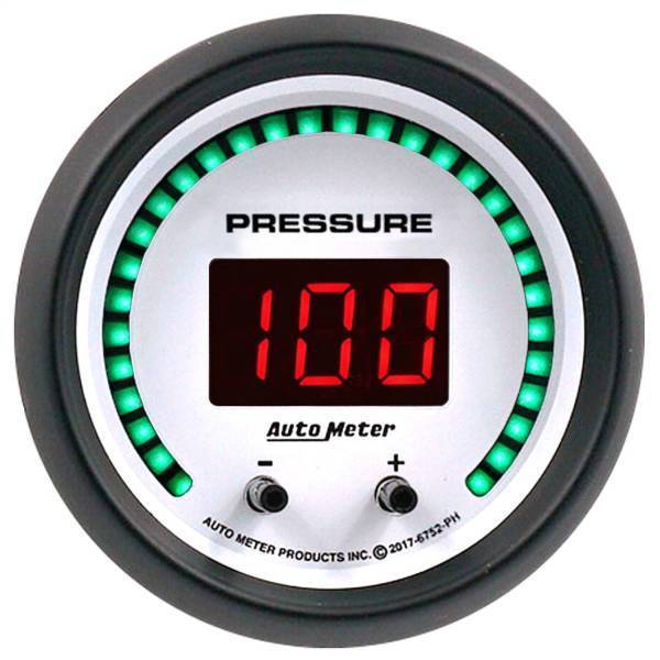 Autometer - AutoMeter GAUGE PRESSURE 2 1/16in. TWO CHANNEL SELECTABLE PHANTOM ELITE DIGITAL - 6752-PH