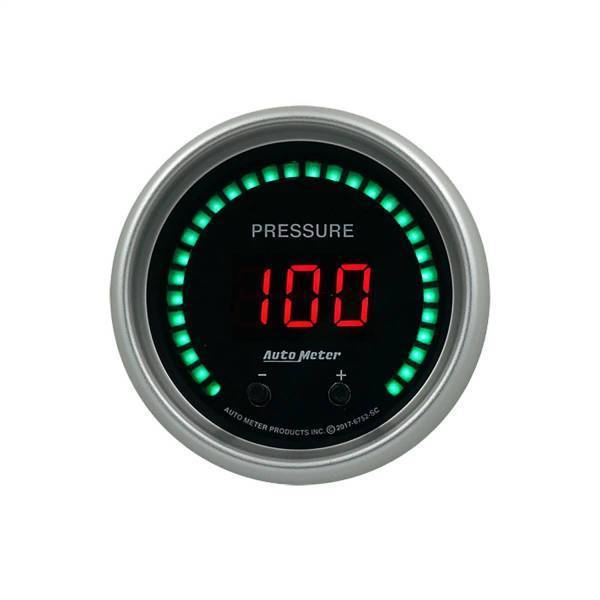 Autometer - AutoMeter GAUGE PRESSURE 2 1/16in. TWO CHANNEL SELECTABLE SPORT-COMP ELITE DIGITAL - 6752-SC