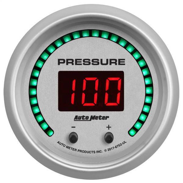 Autometer - AutoMeter GAUGE PRESSURE 2 1/16in. TWO CHANNEL SELECTABLE ULTRA-LITE ELITE DIGITAL - 6752-UL