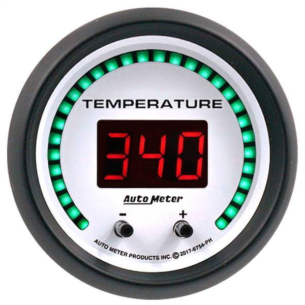 Autometer - AutoMeter GAUGE FLUID TEMPERATURE 2 1/16in. 2 CHAN SELECTABLE PHANTOM ELITE DIGITAL - 6754-PH