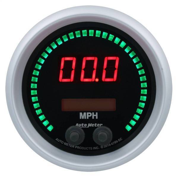 Autometer - AutoMeter GAUGE SPEEDO 3 3/8in. 260MPH/260KMH ELEC PROGRAM SPORT-COMP ELITE DIGITAL - 6789-SC