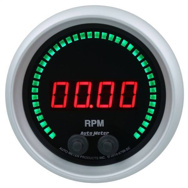 Autometer - AutoMeter GAUGE TACHOMETER 3 3/8in. 16K RPM IN-DASH SPORT-COMP ELITE DIGITAL - 6798-SC