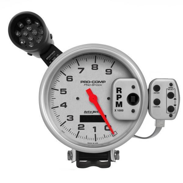 Autometer - AutoMeter GAUGE TACH 5in. 9K RPM PRO-STOCK PEDESTAL W/SUPER LITE/PEAK MEM ULTRA-LITE - 6832