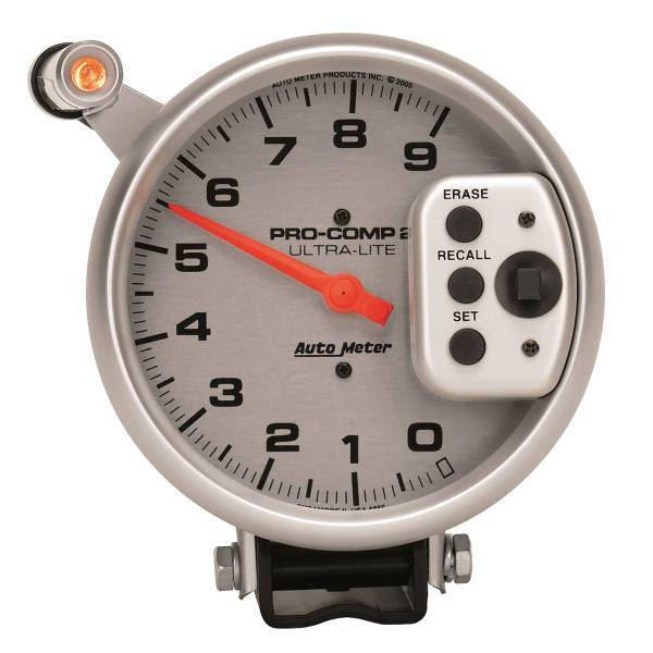 Autometer - AutoMeter GAUGE TACH 5in. 9K RPM PEDESTAL W/QUICK LITE W/PEAK MEMORY ULTRA-LITE - 6856