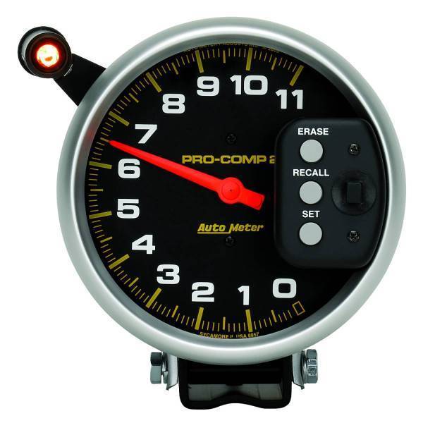 Autometer - AutoMeter GAUGE TACH 5in. 11K RPM PEDESTAL W/QUICK LITE/PEAK MEMORY PRO-COMP - 6857