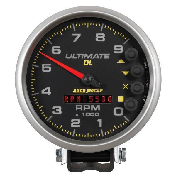 Autometer - AutoMeter GAUGE TACH 5in. 9K RPM PEDESTAL DATALOGGING ULTIMATE DL PLAYBACK BLACK - 6896