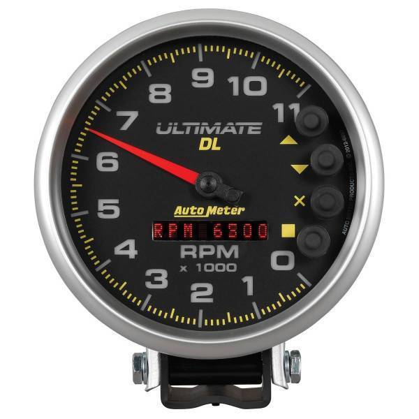 Autometer - AutoMeter GAUGE TACH 5in. 11K RPM PEDESTAL DATALOGGING ULTIMATE DL PLAYBACK BLACK - 6897