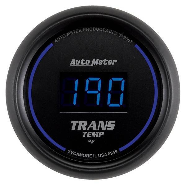 Autometer - AutoMeter GAUGE TRANS TEMP 2 1/16in. 340deg.F DIGITAL BLACK DIAL W/BLUE LED - 6949