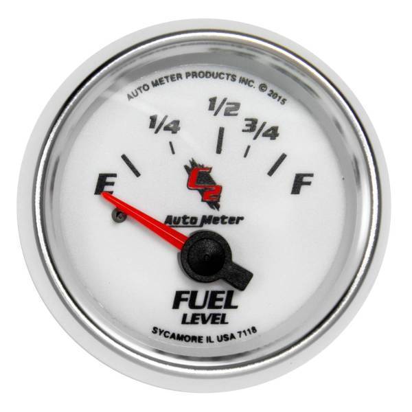 Autometer - AutoMeter GAUGE FUEL LEVEL 2 1/16in. 16OE TO 158OF ELEC C2 - 7118